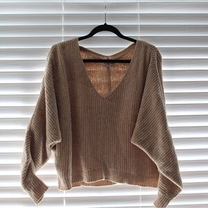 Urban Outfitters Tan V-Neck Sweater